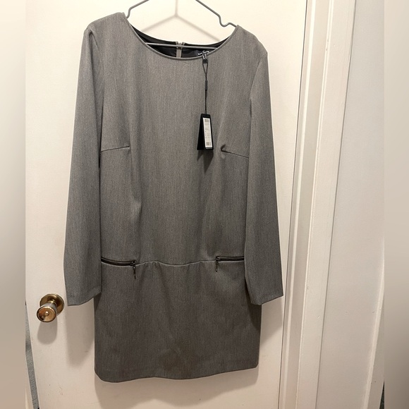 Daniel Hechter dress. New with tags sz16US grey romper style casual business - Picture 1 of 10